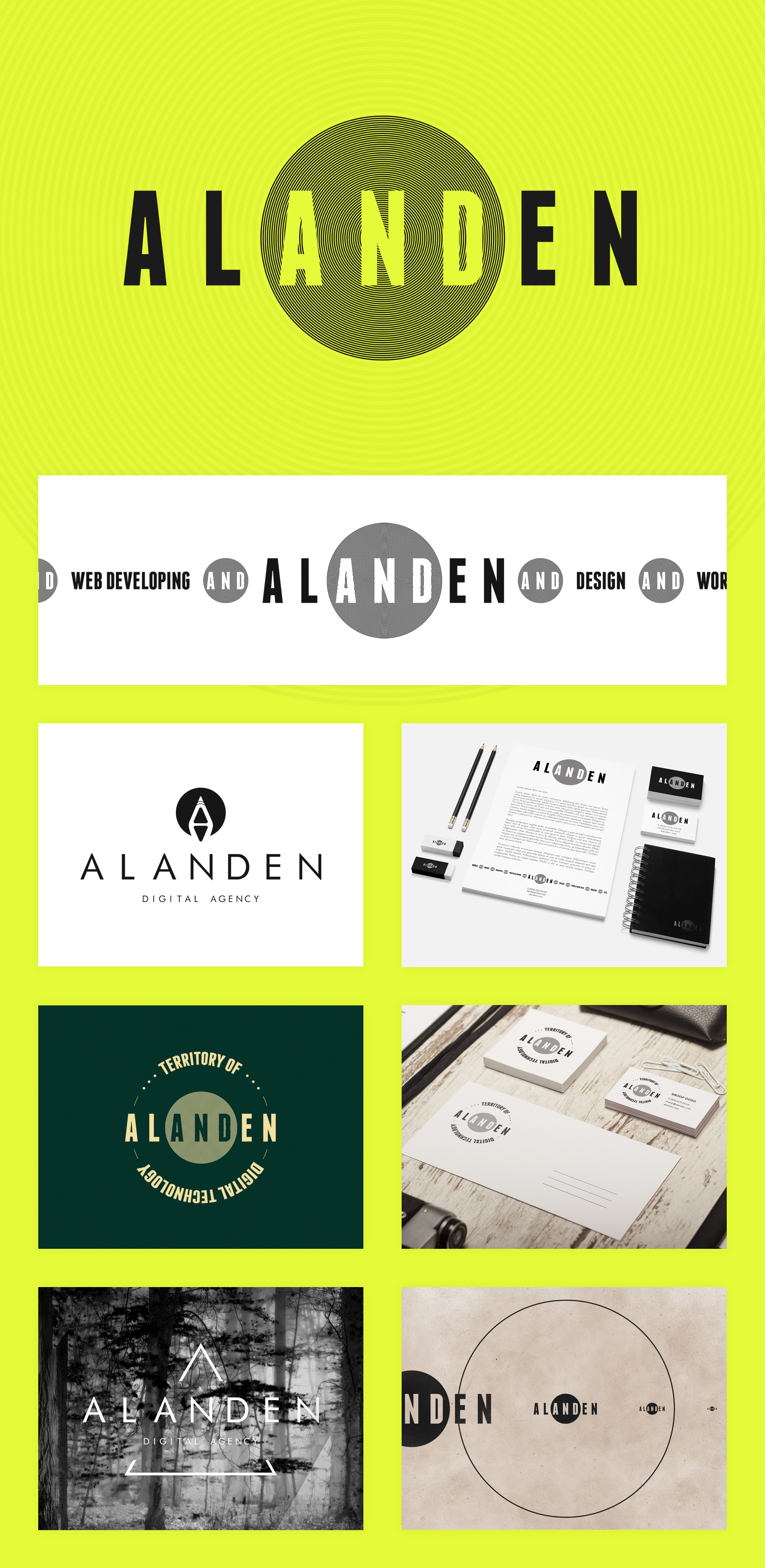 Логотип для агентства Alanden Digital Agency