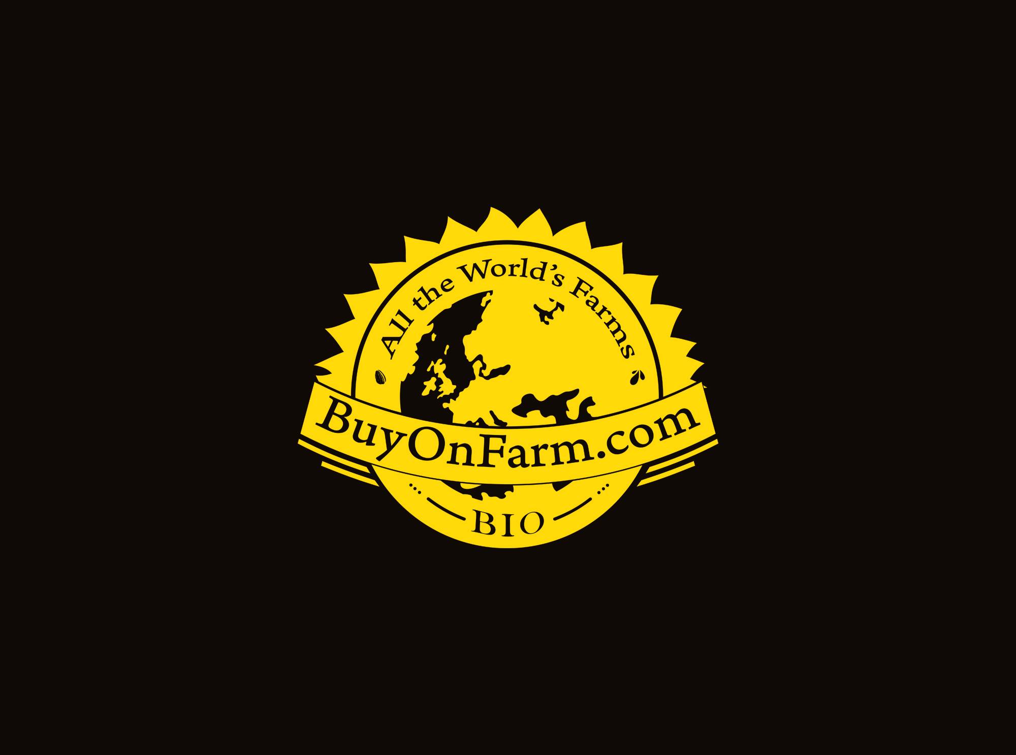 Разработка логотипа для фермерского портала в черно-белой версии
